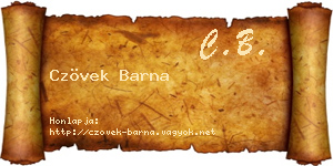 Czövek Barna névjegykártya